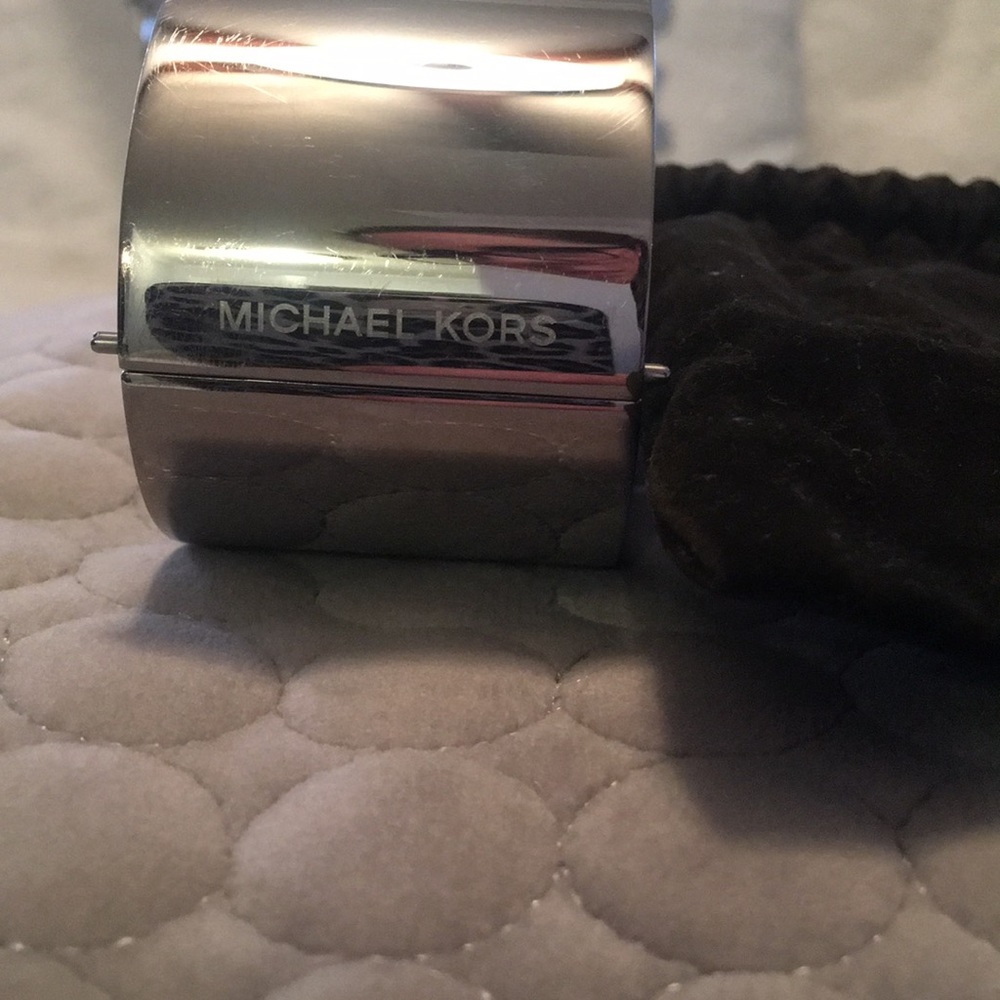 Michael Kors silver wrap cuff bracelet
